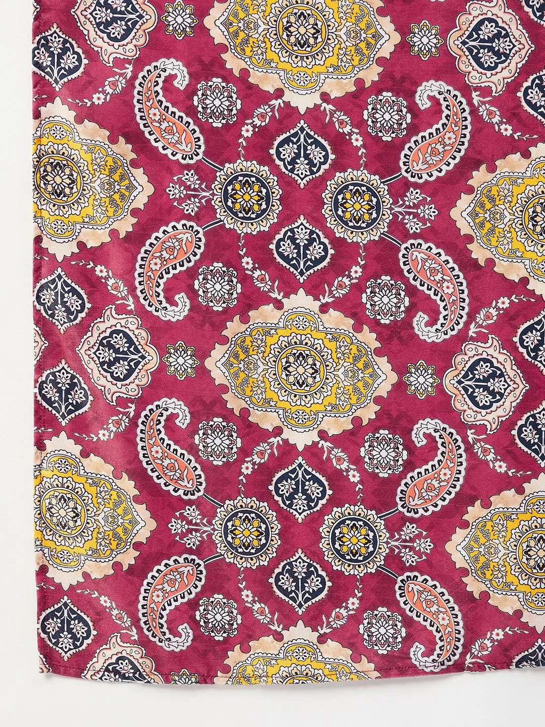Red Printed Velvet Shawl