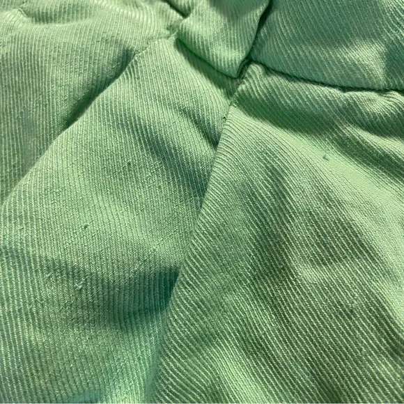 Reiss Gracey Tailored Pleated Linen Blend Shorts Green Size 4