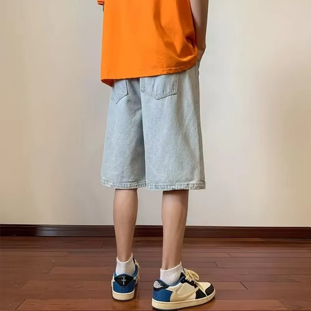 Retro Versatile Washed Denim Shorts