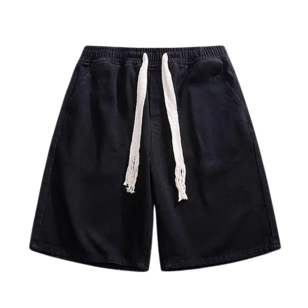 Retro Versatile Washed Denim Shorts