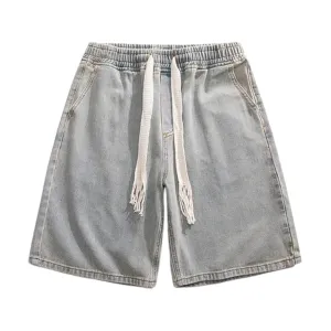 Retro Versatile Washed Denim Shorts