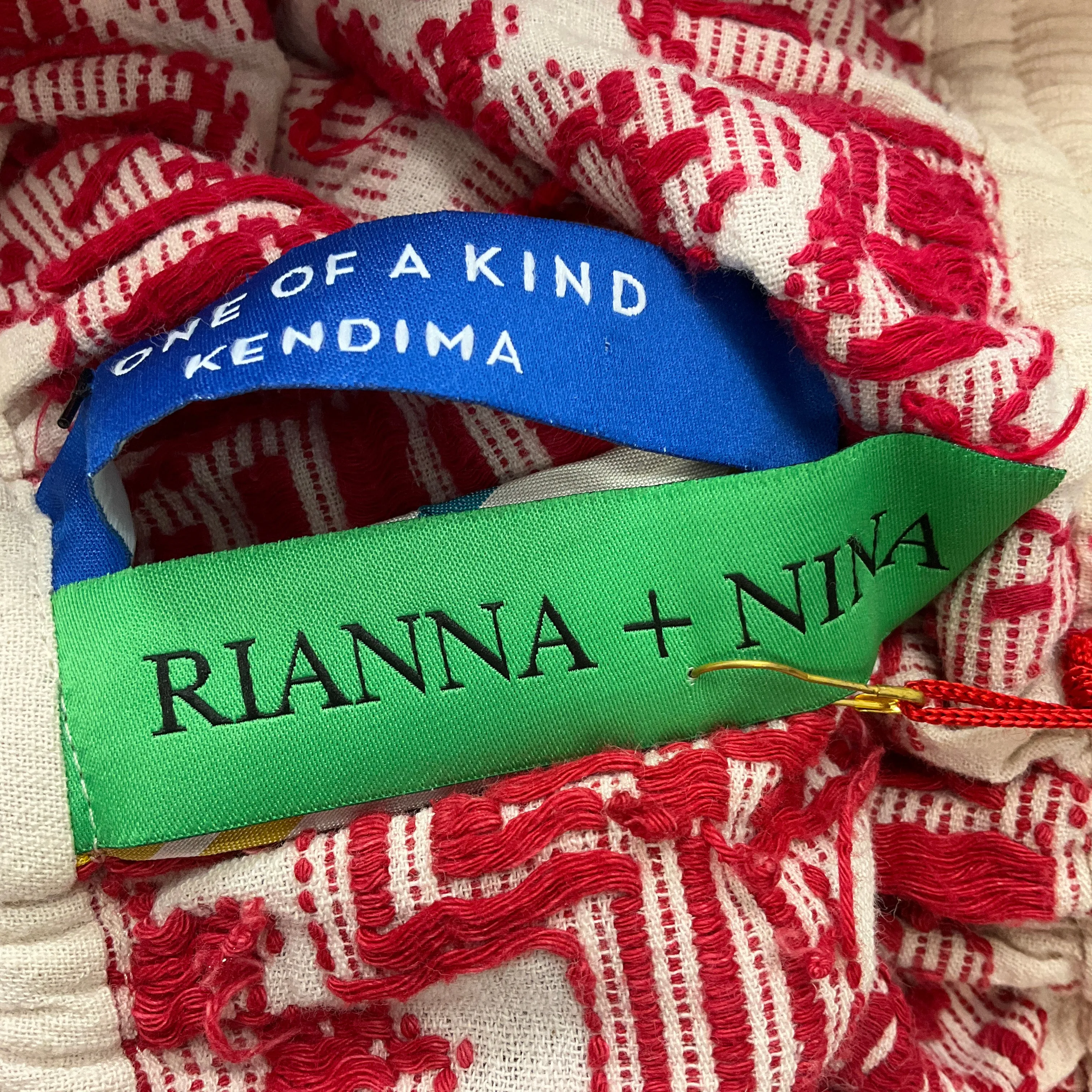Rianna   Nina White / Red Multi Cotton Maxi Skirt