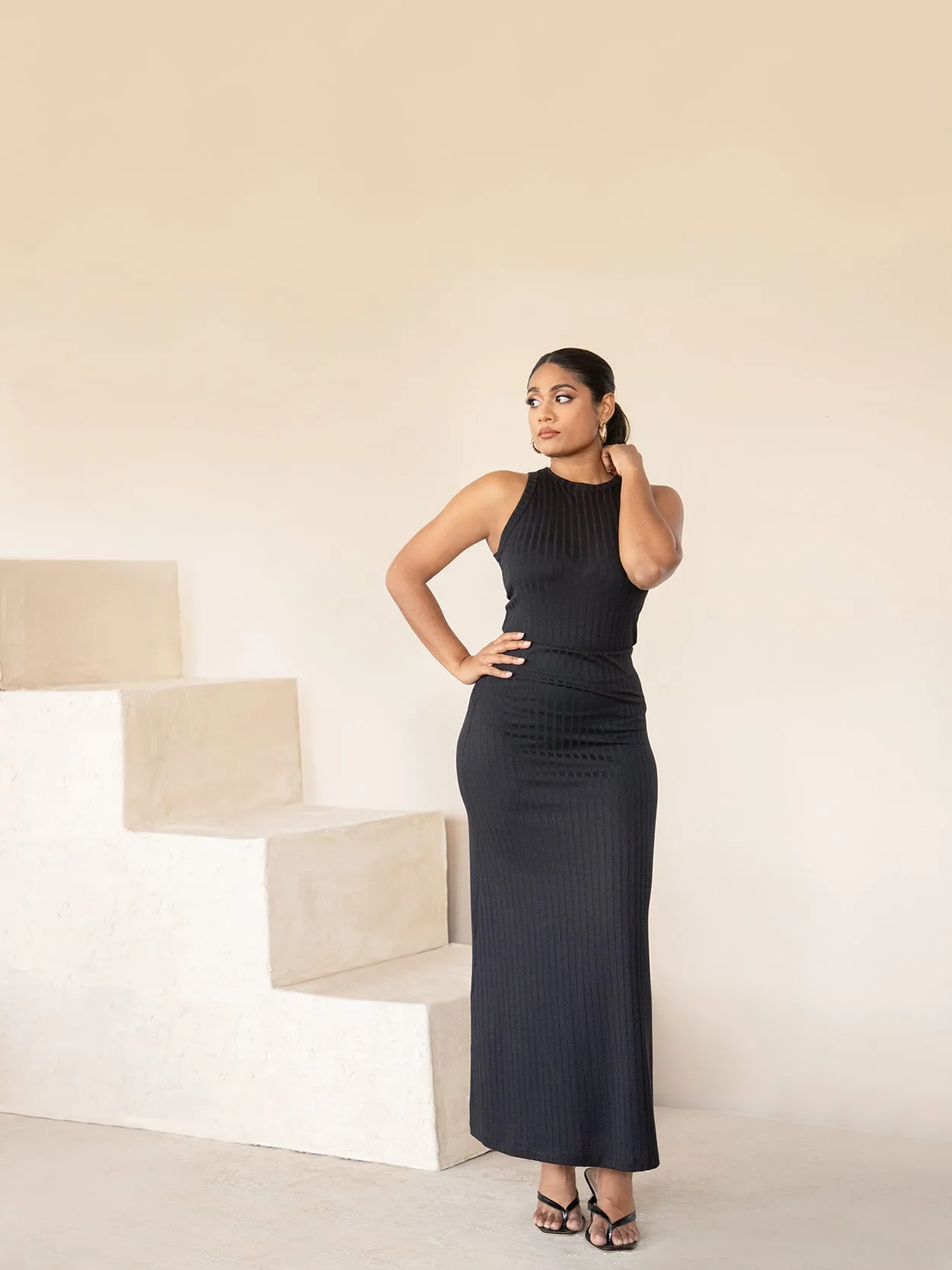 Rib Maxi Skirt