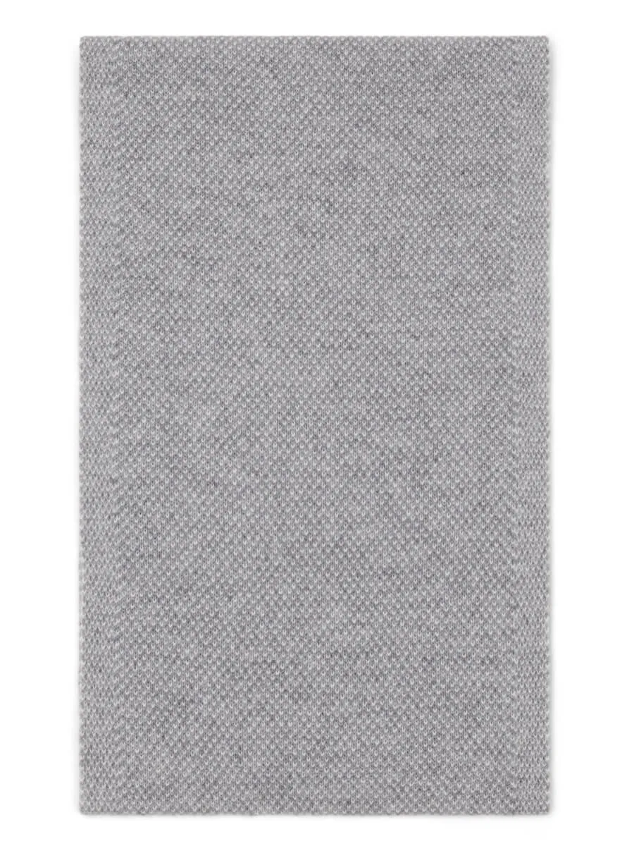 Riccardo (grey & white) - 100% cashmere scarf with pattern