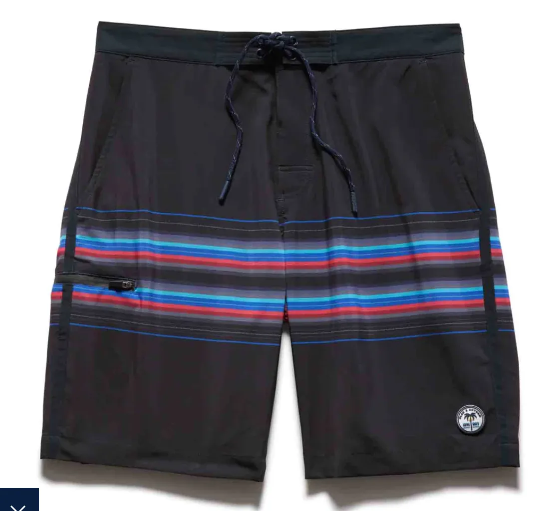 Rockaway Stripe 8" Board Short