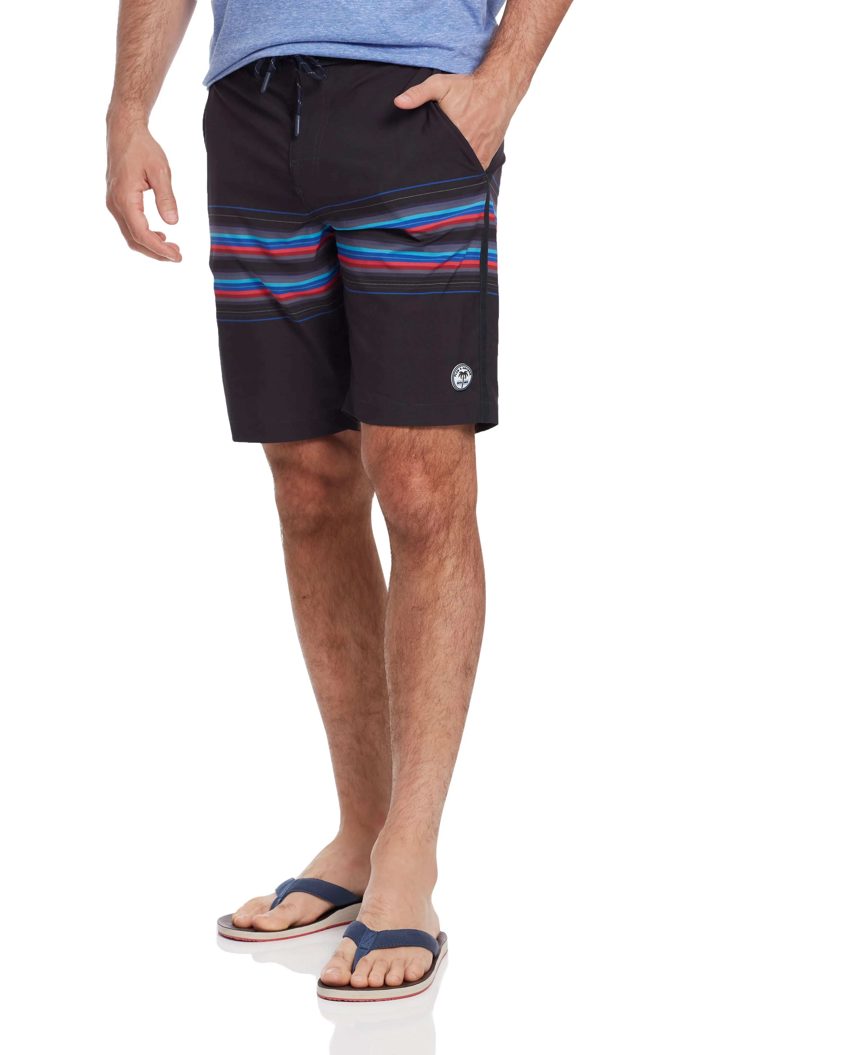 Rockaway Stripe 8" Board Short