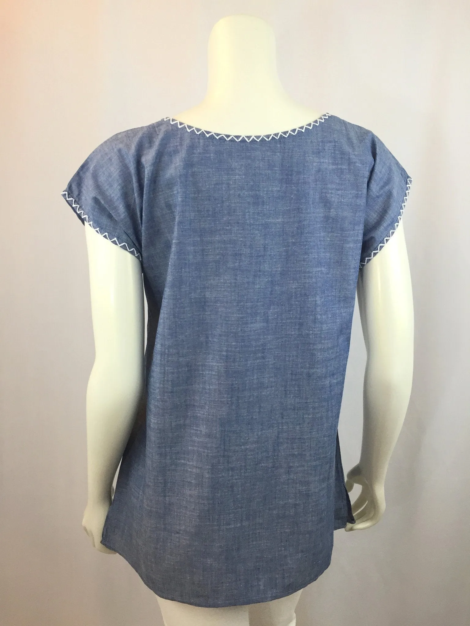 Rococo Tee - blue /white
