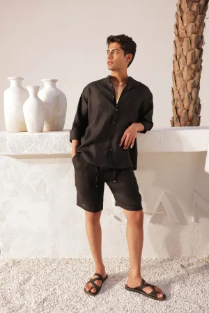 Rome Shirt - Man & Como Shorts - Man (Black)