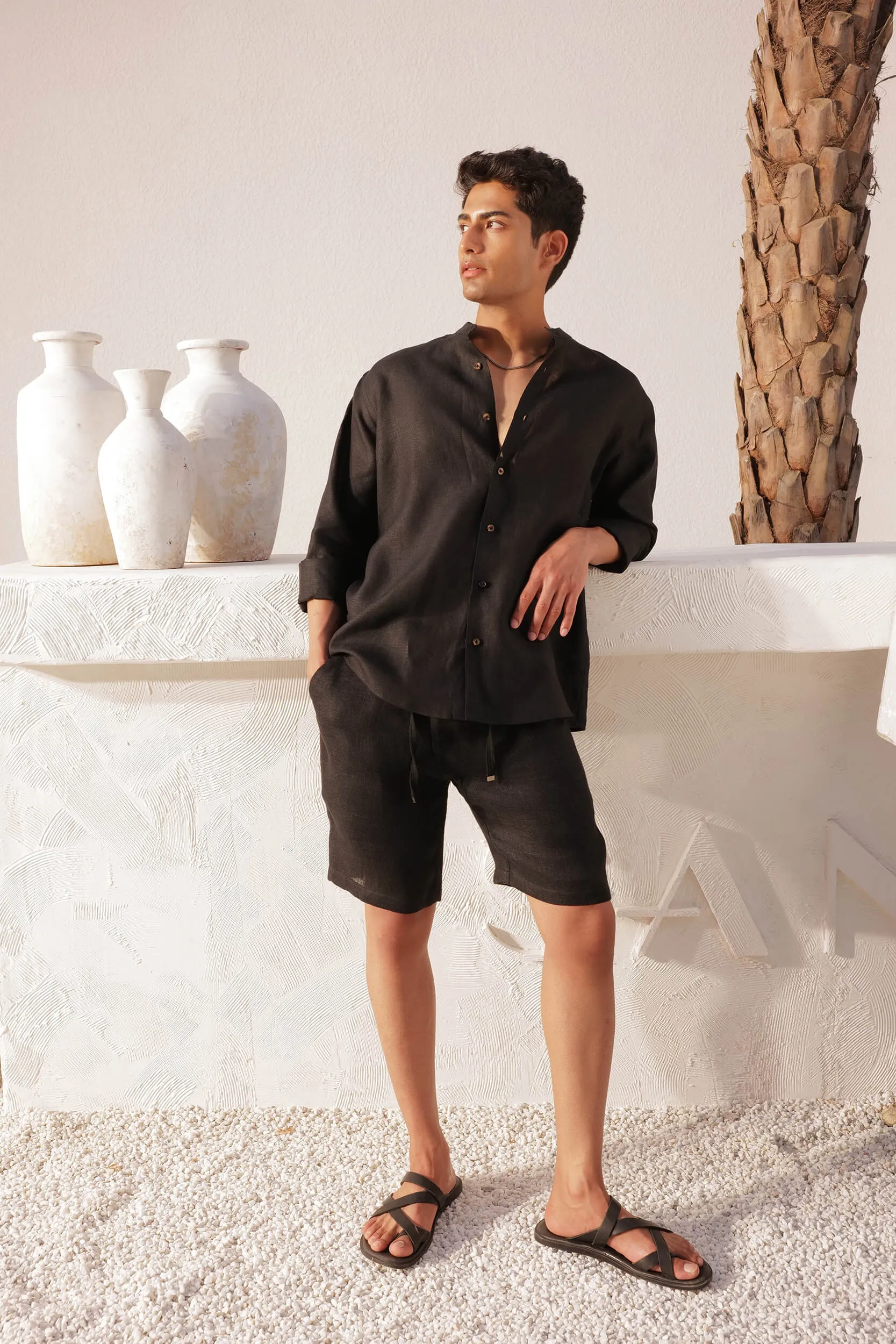 Rome Shirt - Man & Como Shorts - Man (Black)