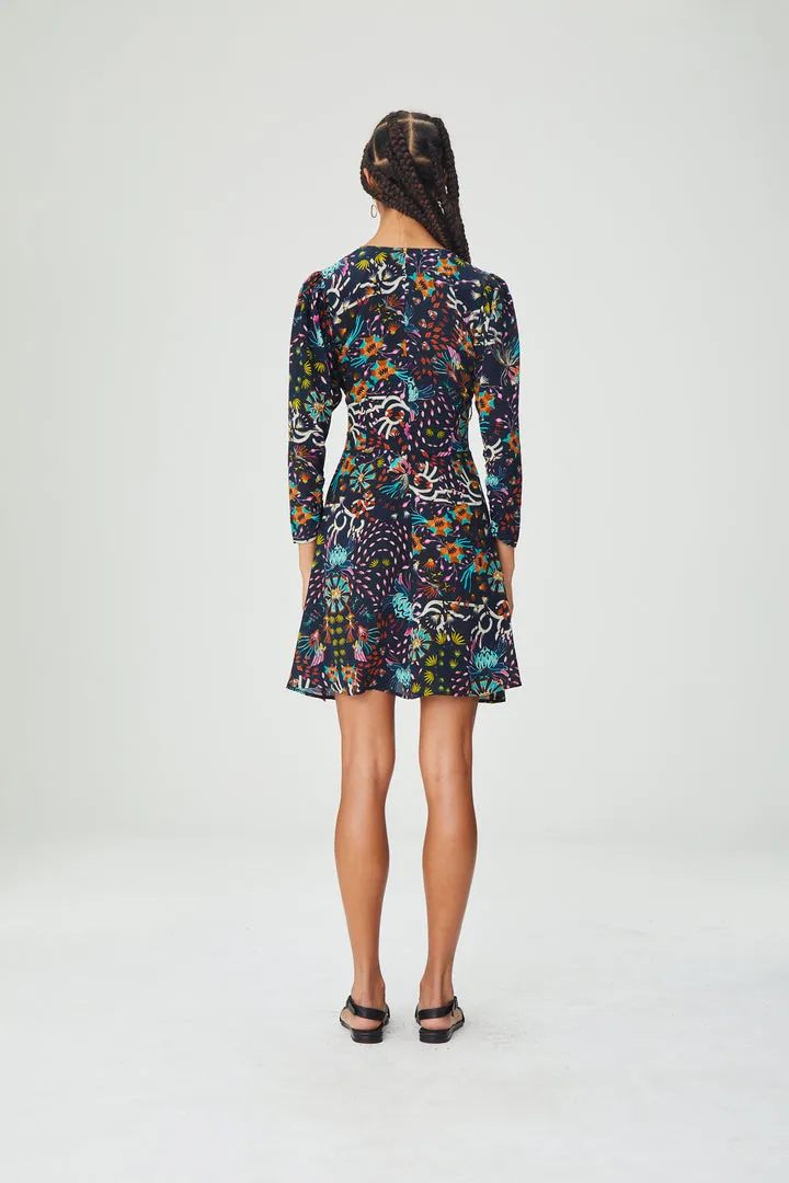 Rosario Dress in Navy Floral