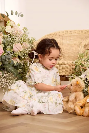 Rose Chiffon Smocked Baby Dress
