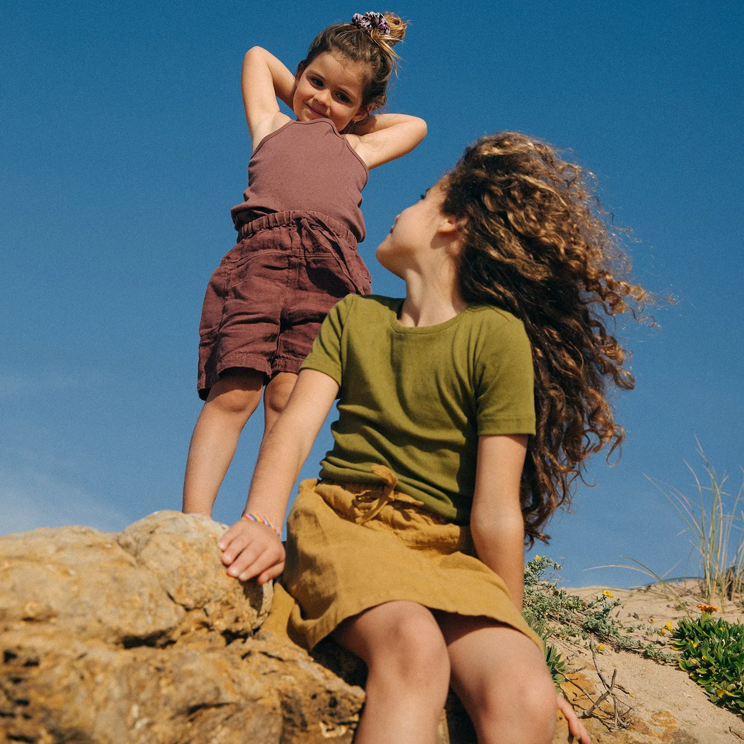 Rowan Shorts - Linen - Damson