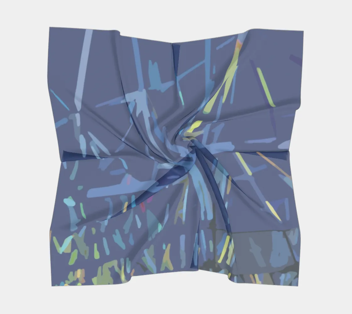 Royal blue trusses square scarf