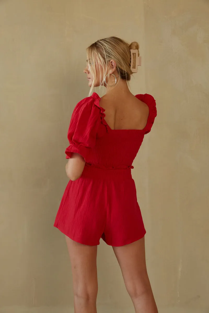 Ruby Paper Bag Cotton Shorts