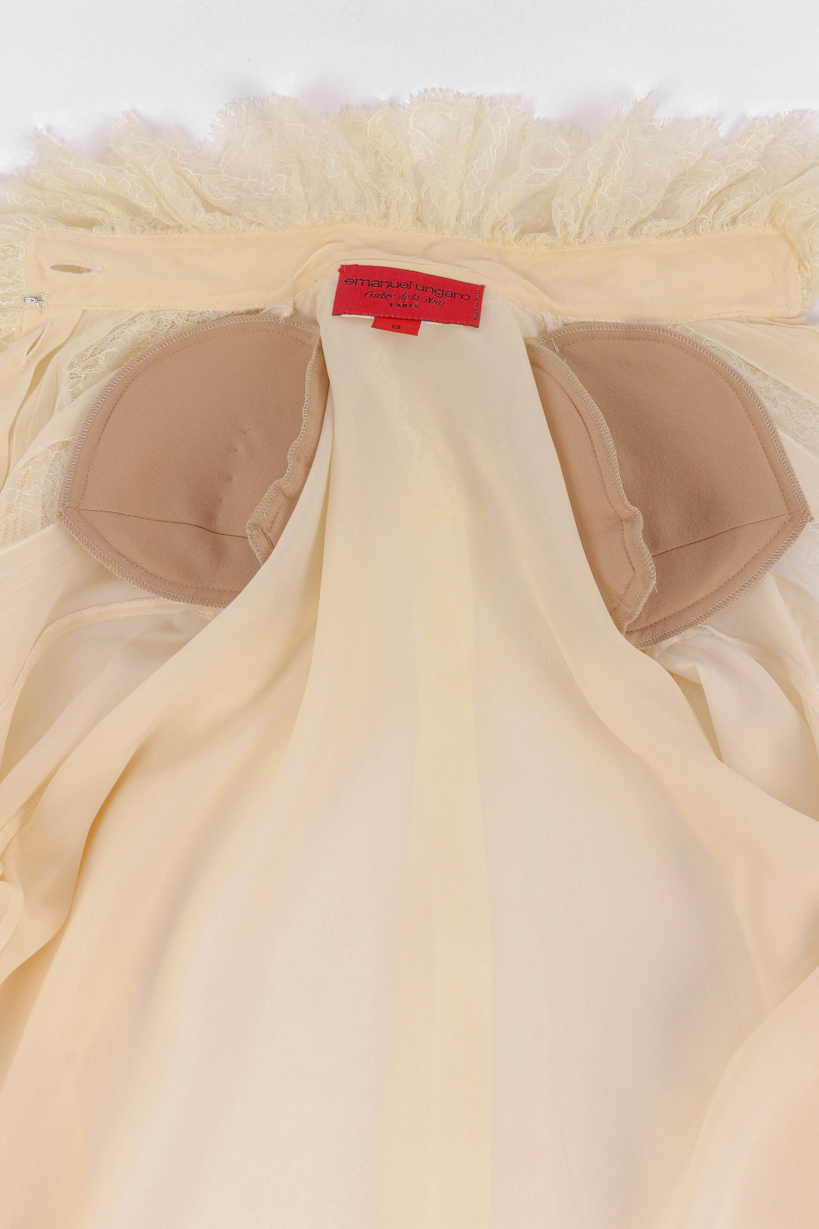 Ruffle Lace Silk Blouse