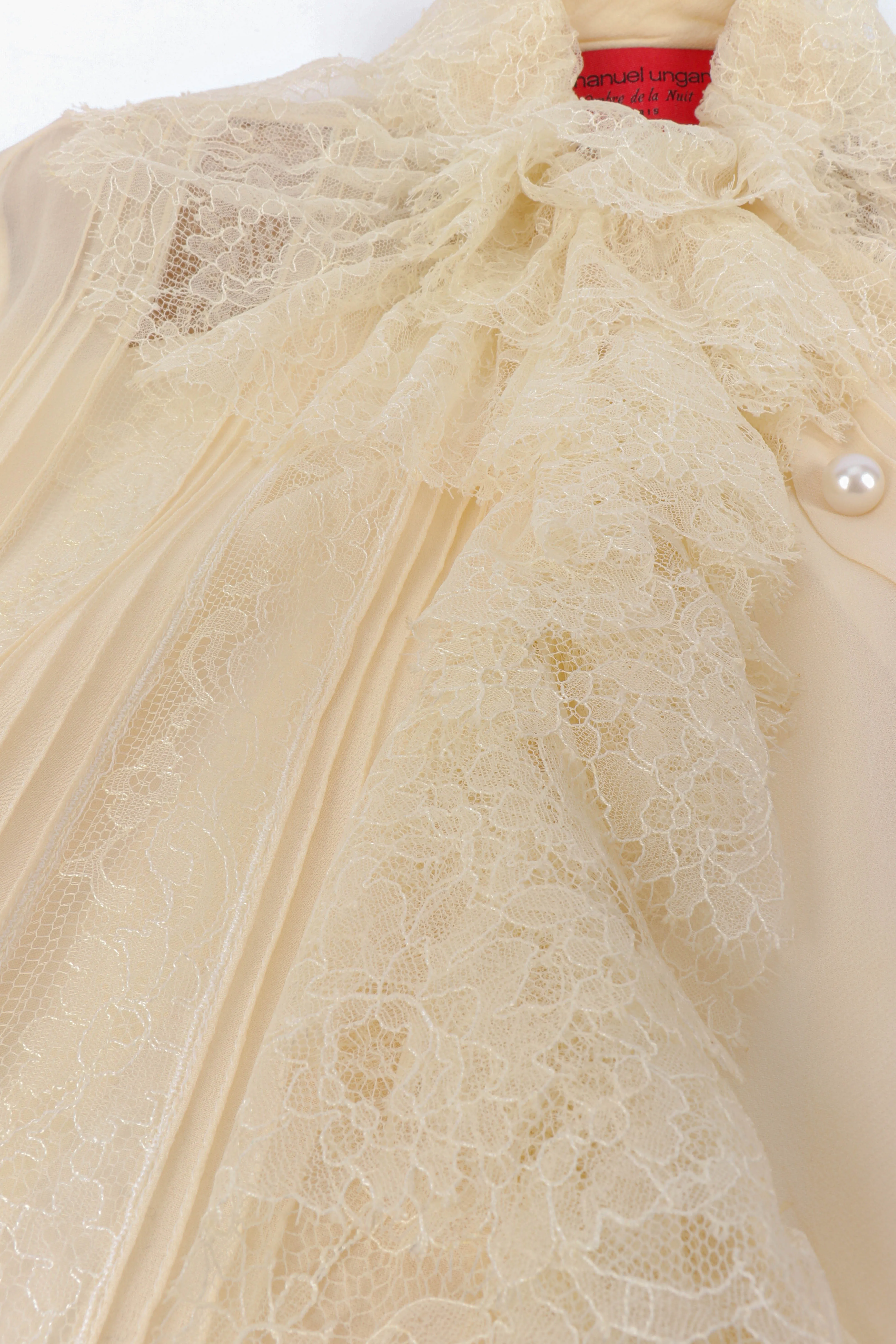 Ruffle Lace Silk Blouse
