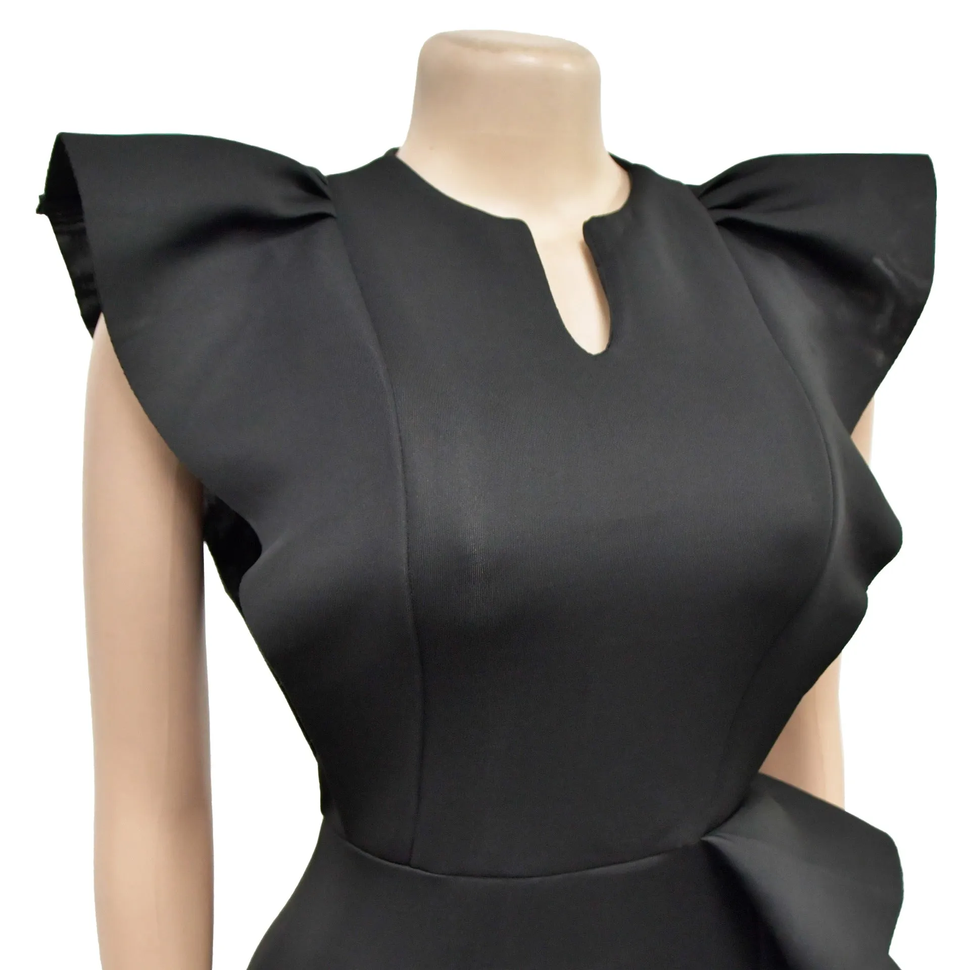 Ruffled Irregular Asymmetric Dress