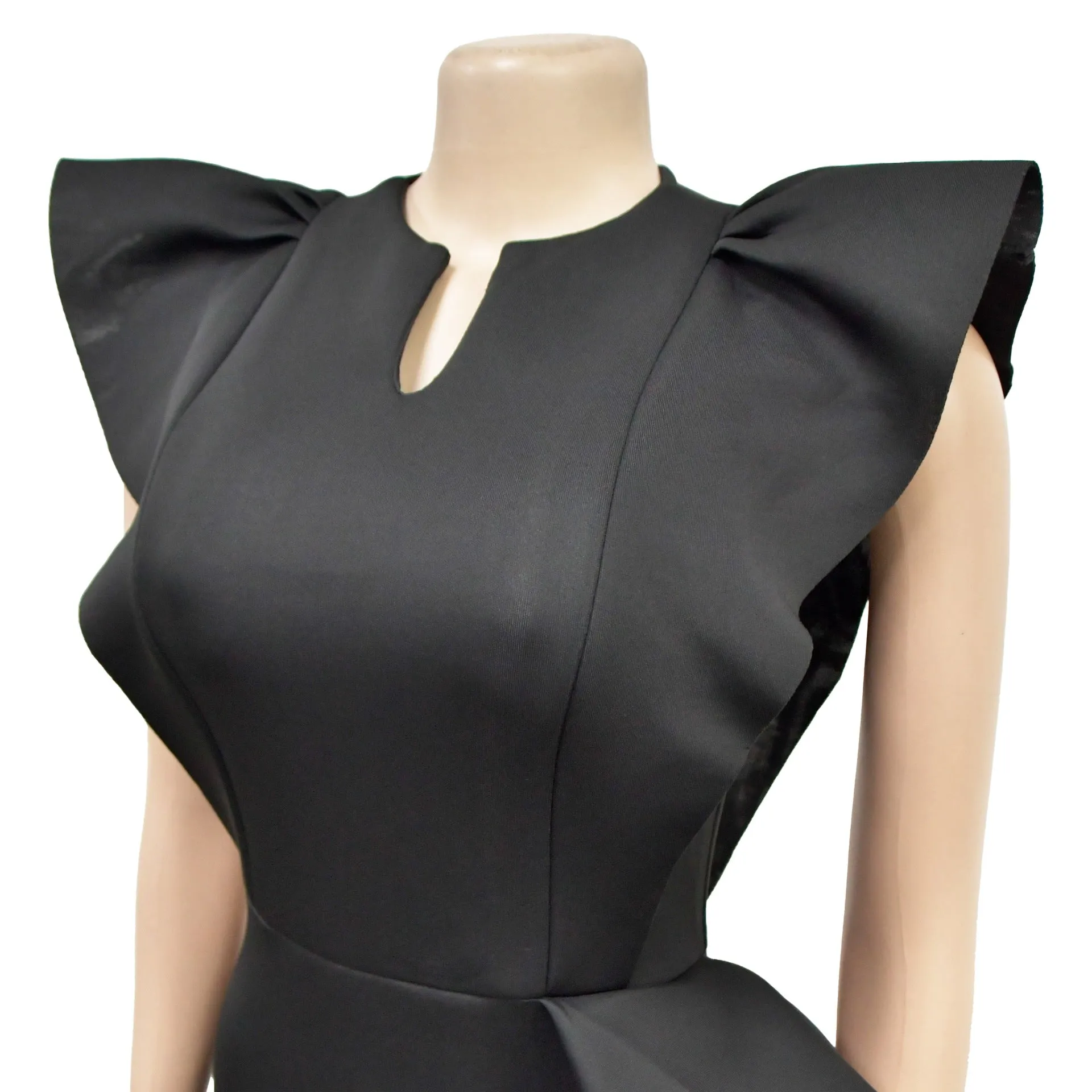 Ruffled Irregular Asymmetric Dress