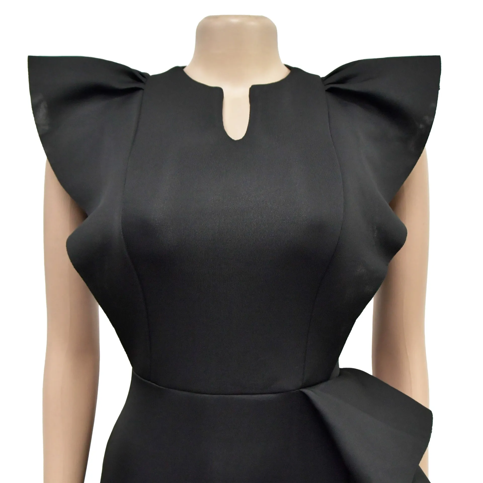 Ruffled Irregular Asymmetric Dress