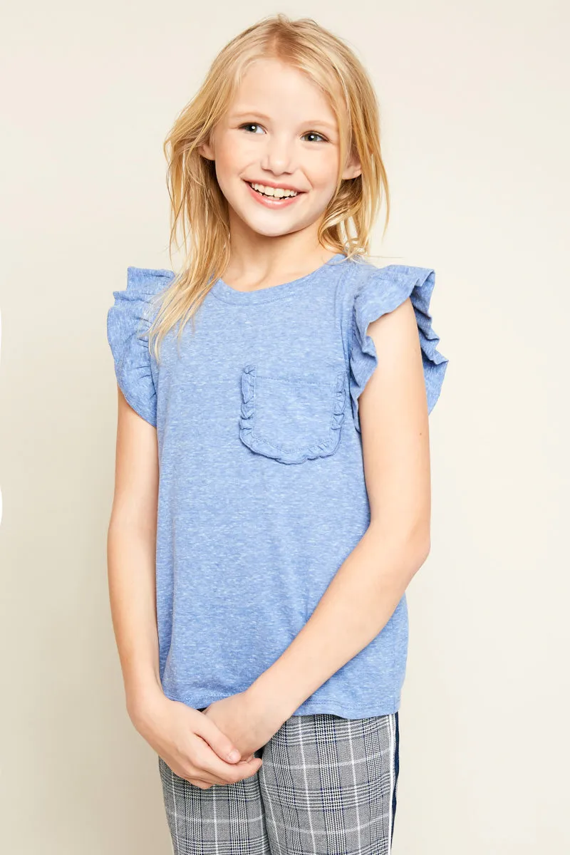 Ruffled Pocket T-Shirt