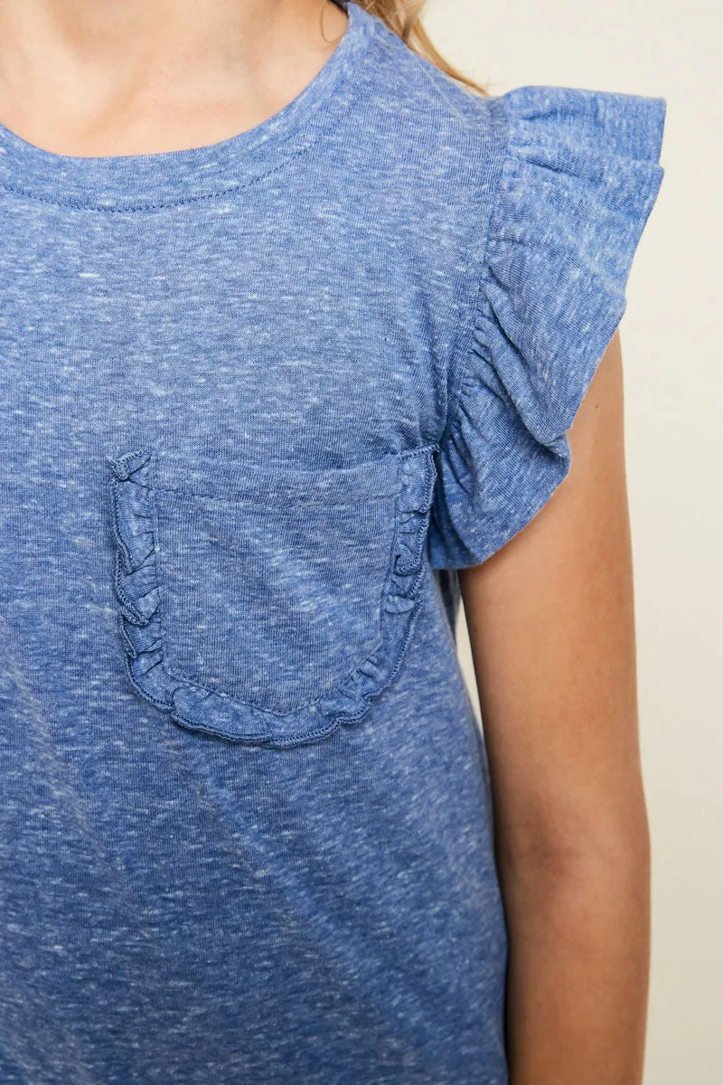 Ruffled Pocket T-Shirt