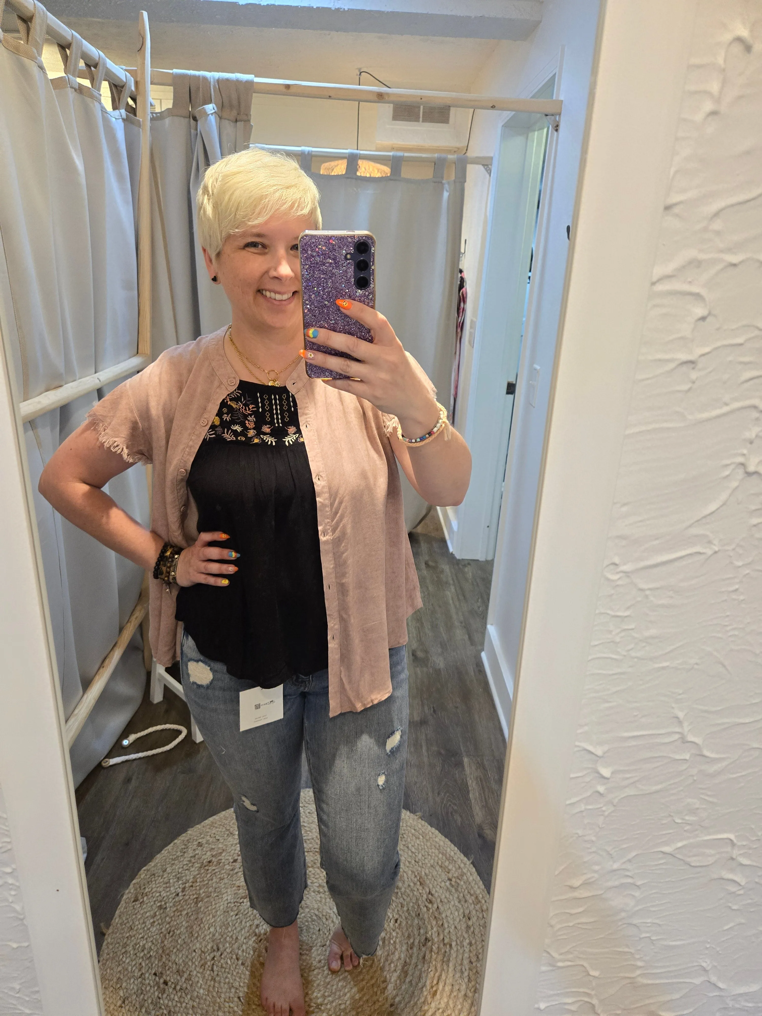 Ruffled Rose Top