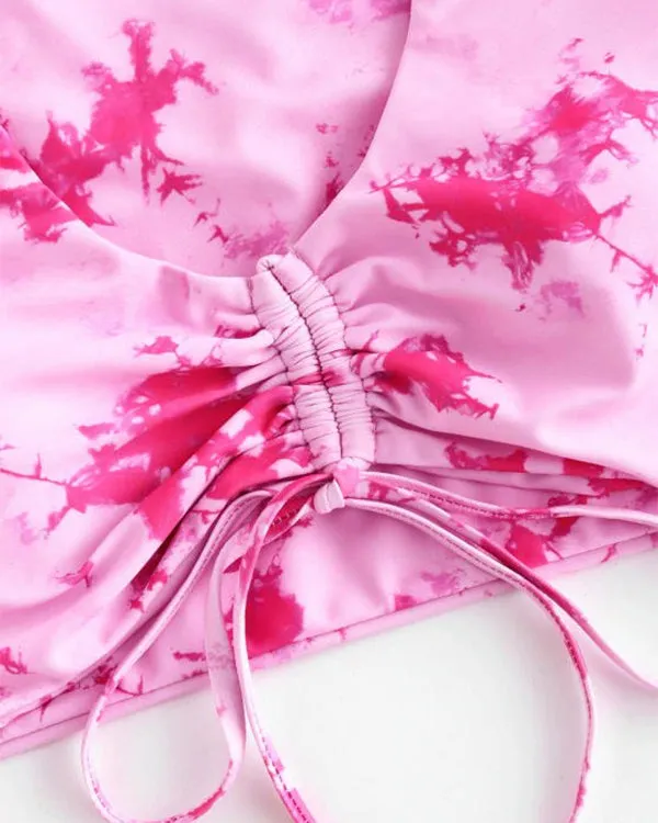 Ruffled Tie Dyed Three Pieces