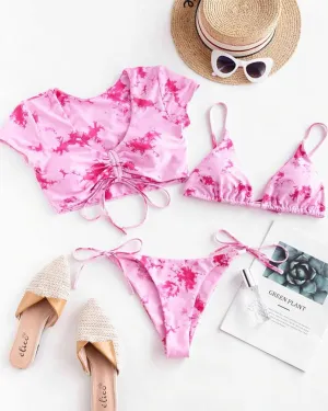 Ruffled Tie Dyed Three Pieces