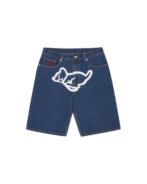 Running Puppy Denim Shorts