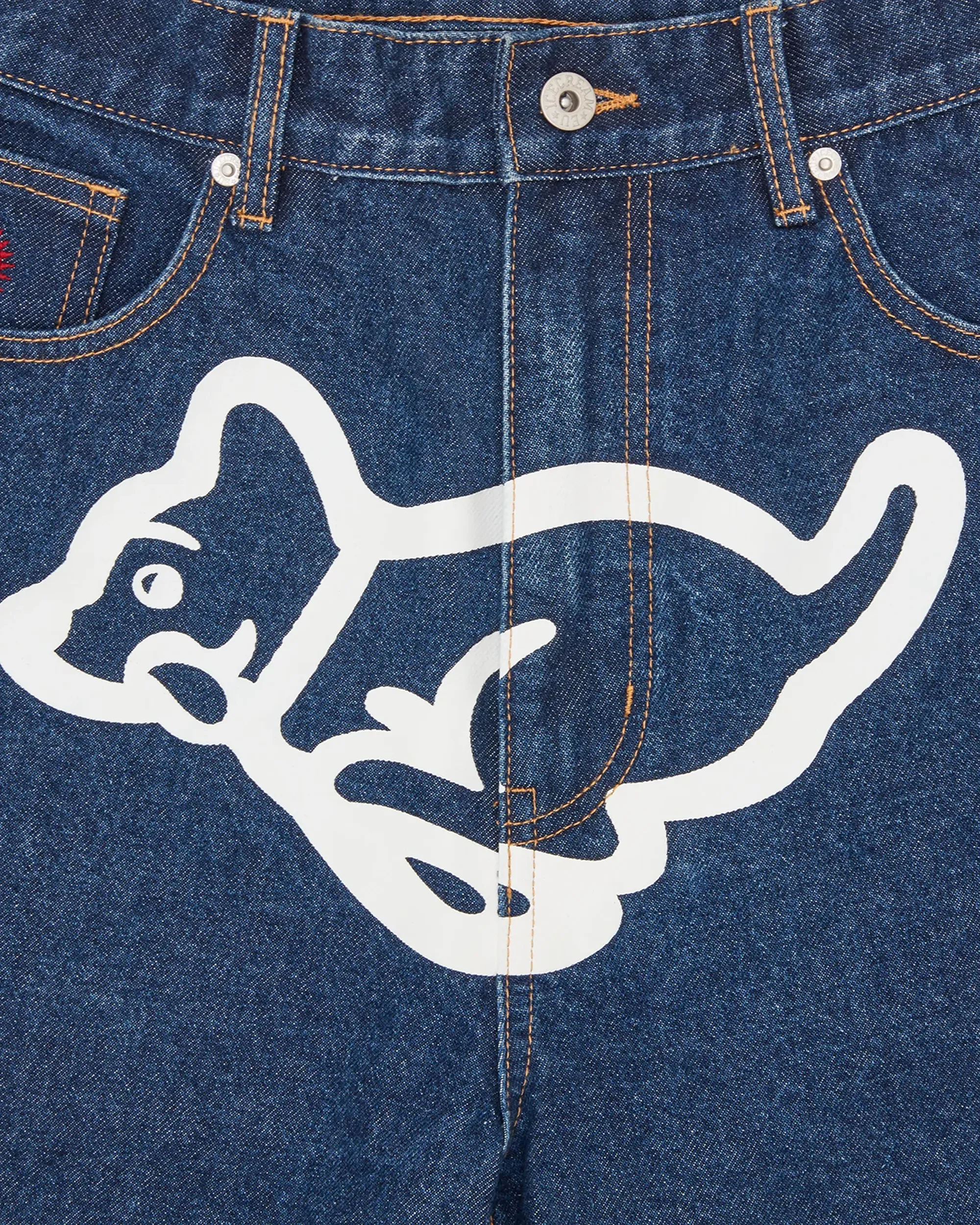 Running Puppy Denim Shorts