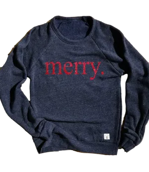 SALE!!! Merry Red Glitter Sweatshirt | Unisex Christmas Sweatshirt