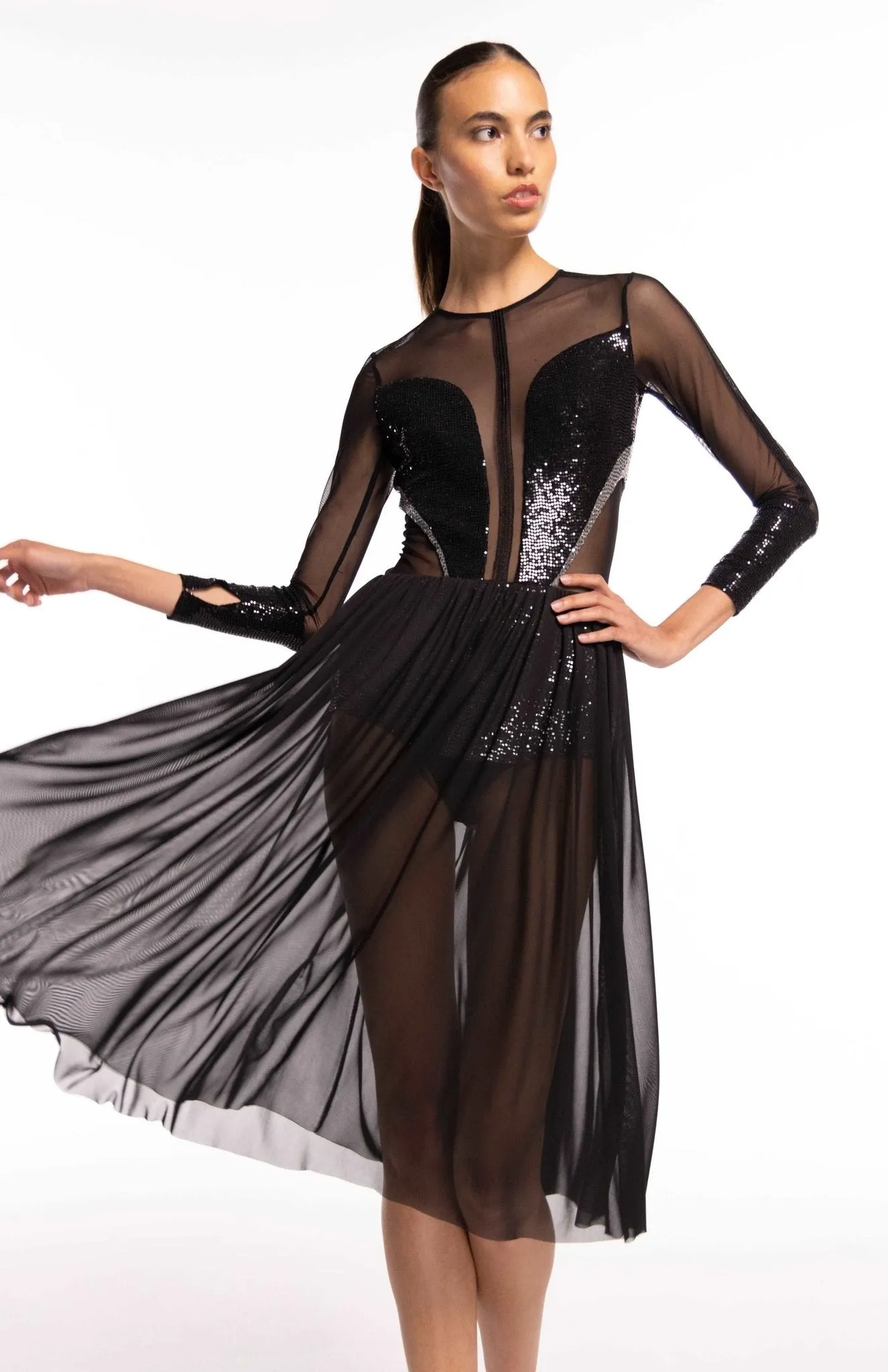 Salome | Sensual Glamour: Sheer Cocktail  Dress