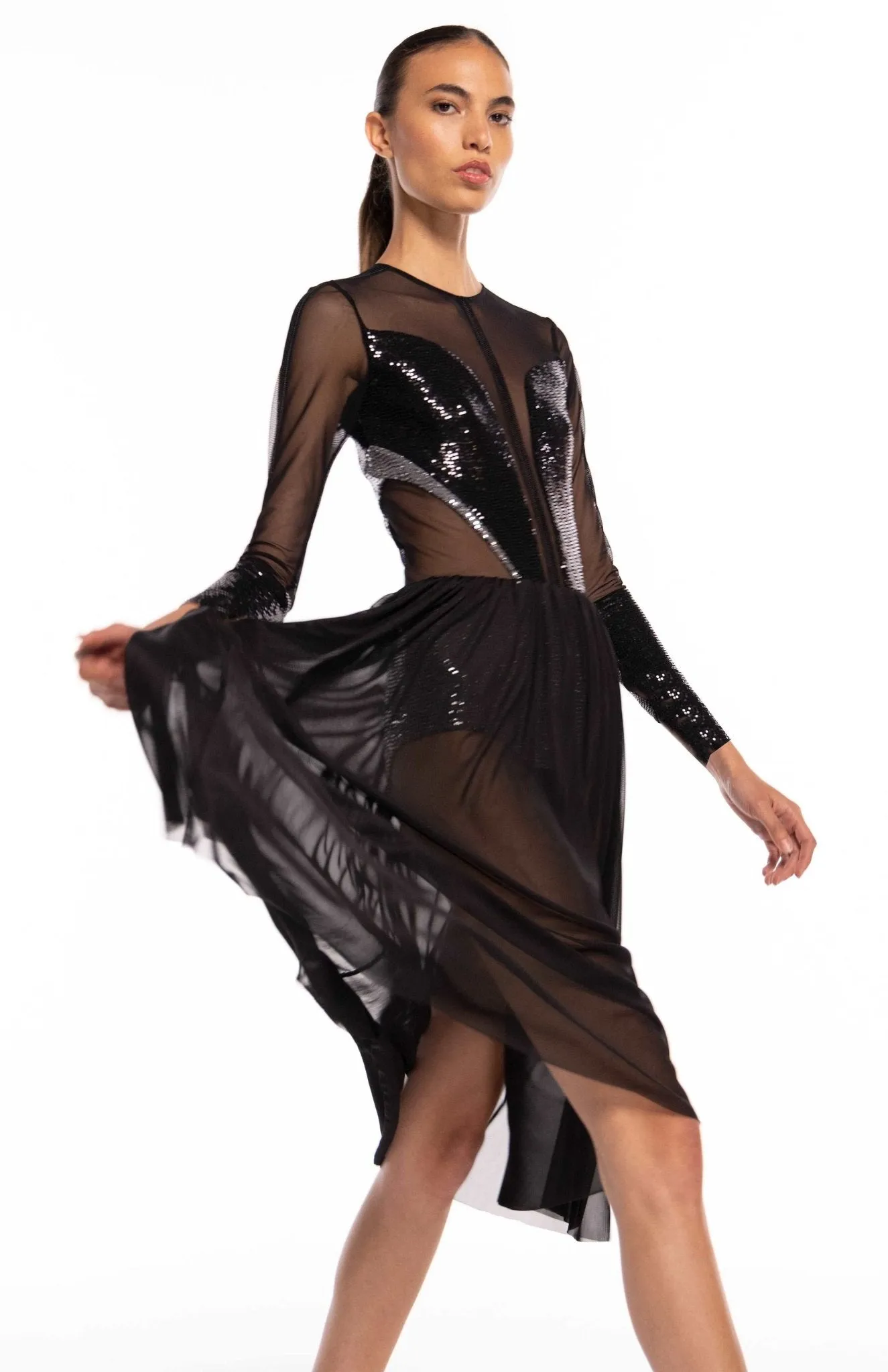 Salome | Sensual Glamour: Sheer Cocktail  Dress