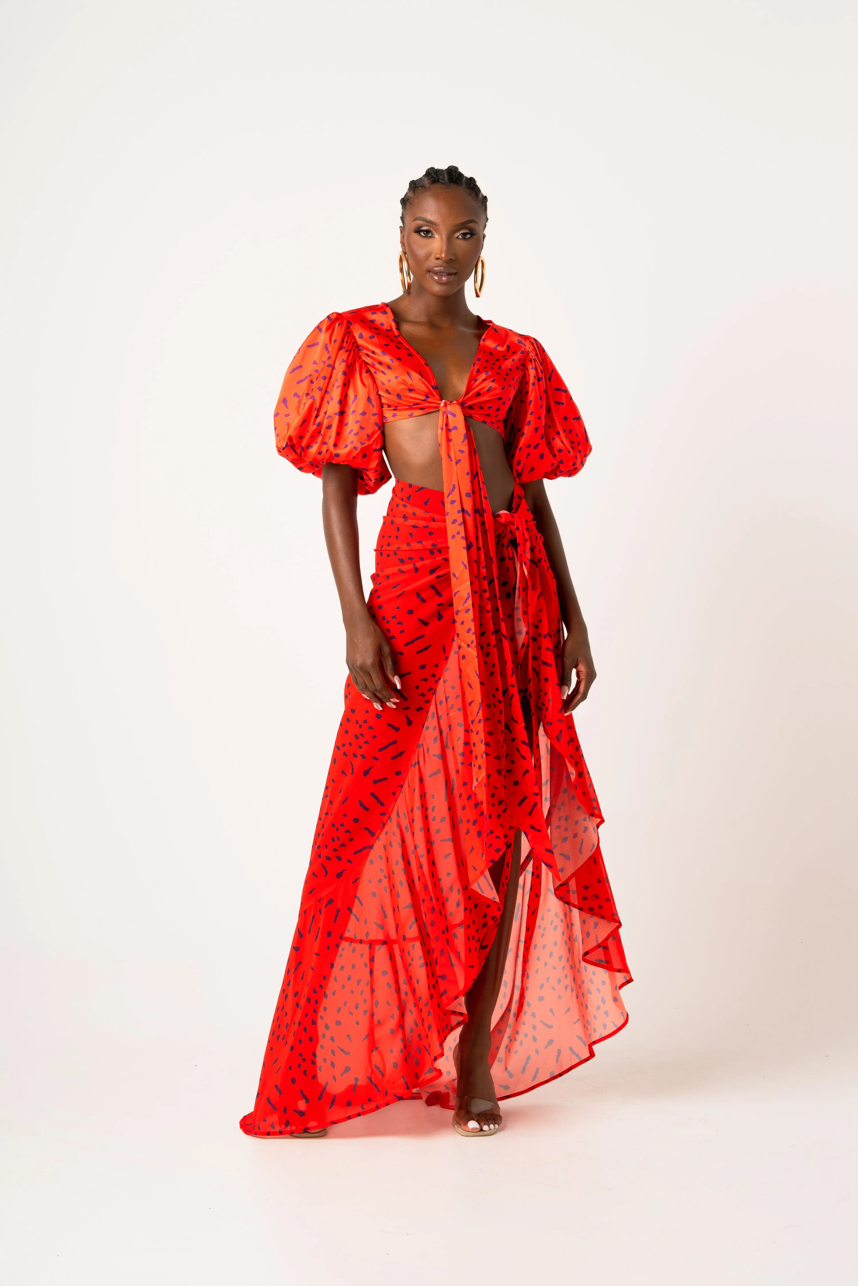 SAMIAH CHIFFON WRAP SKIRT