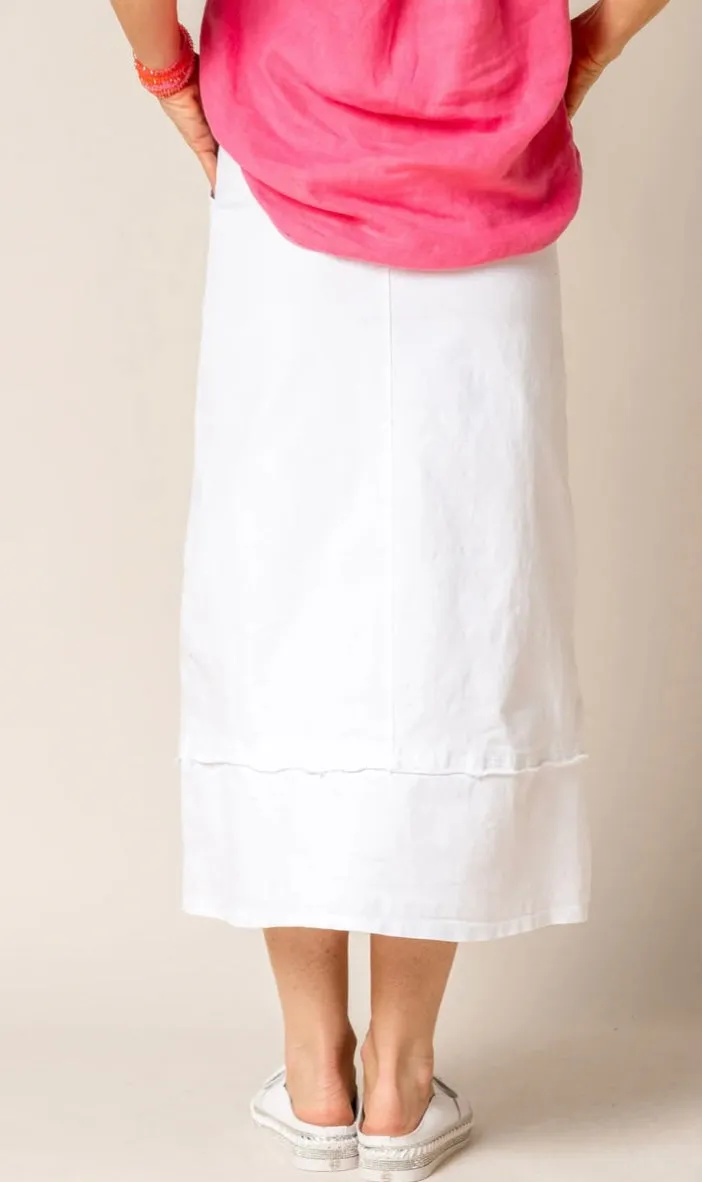 Sana White Cotton Skirt