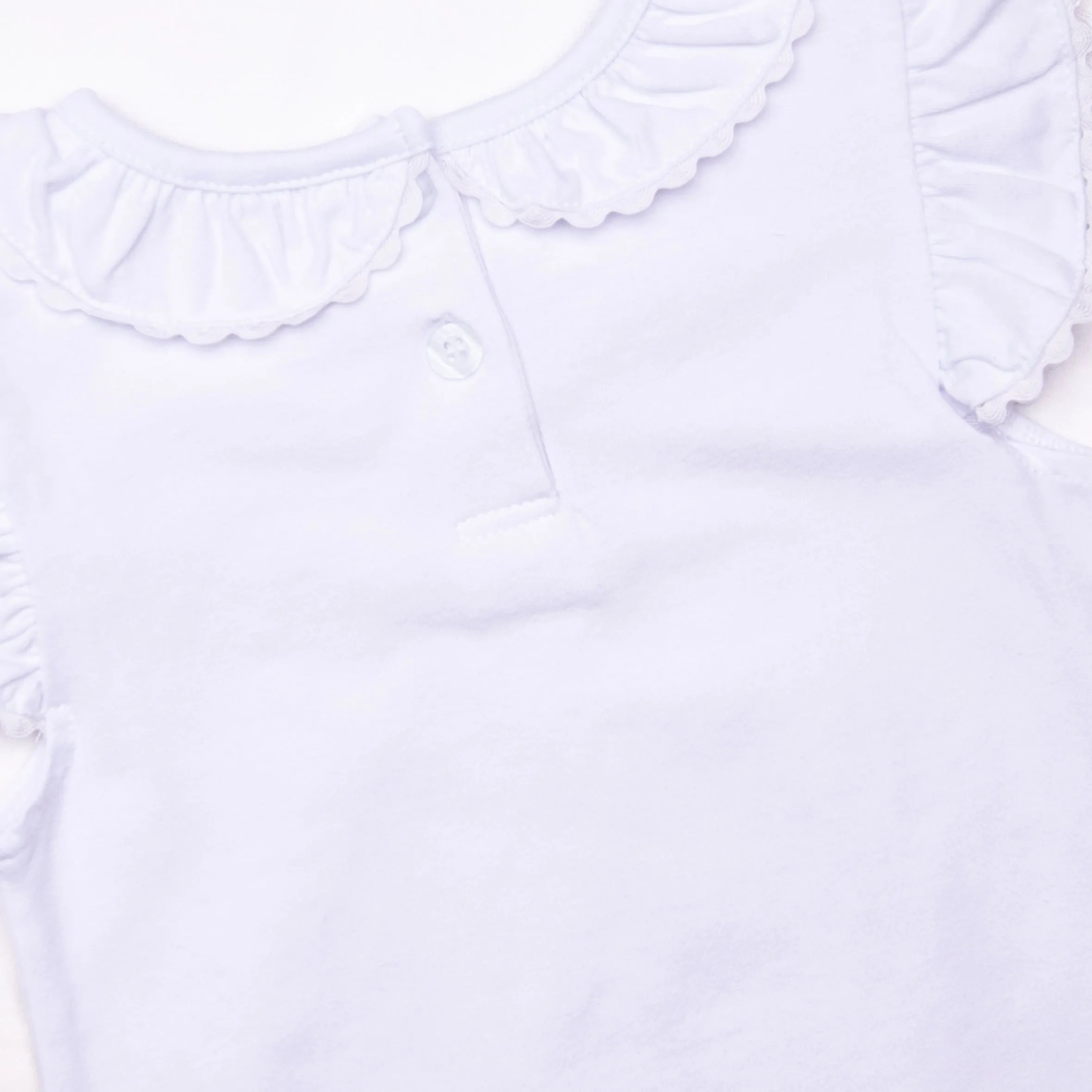 Sand Dollar Summer Embroidered Ruffle Short Set, Tan