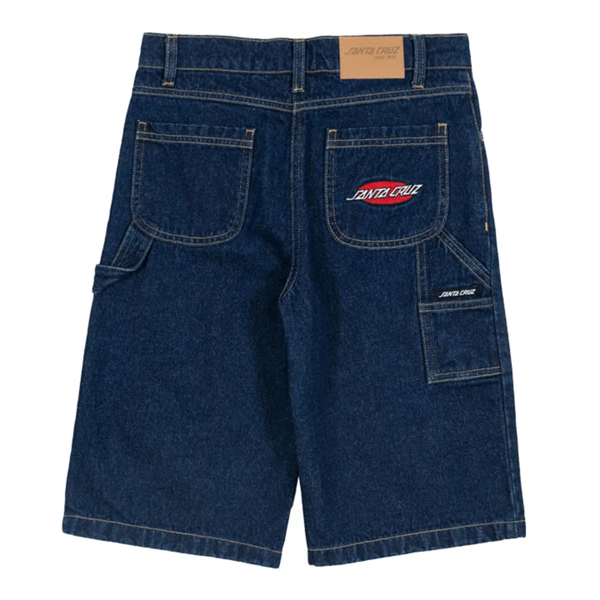 Santa Cruz - Oval Strip Youth Carpenter Shorts Dark Indigo