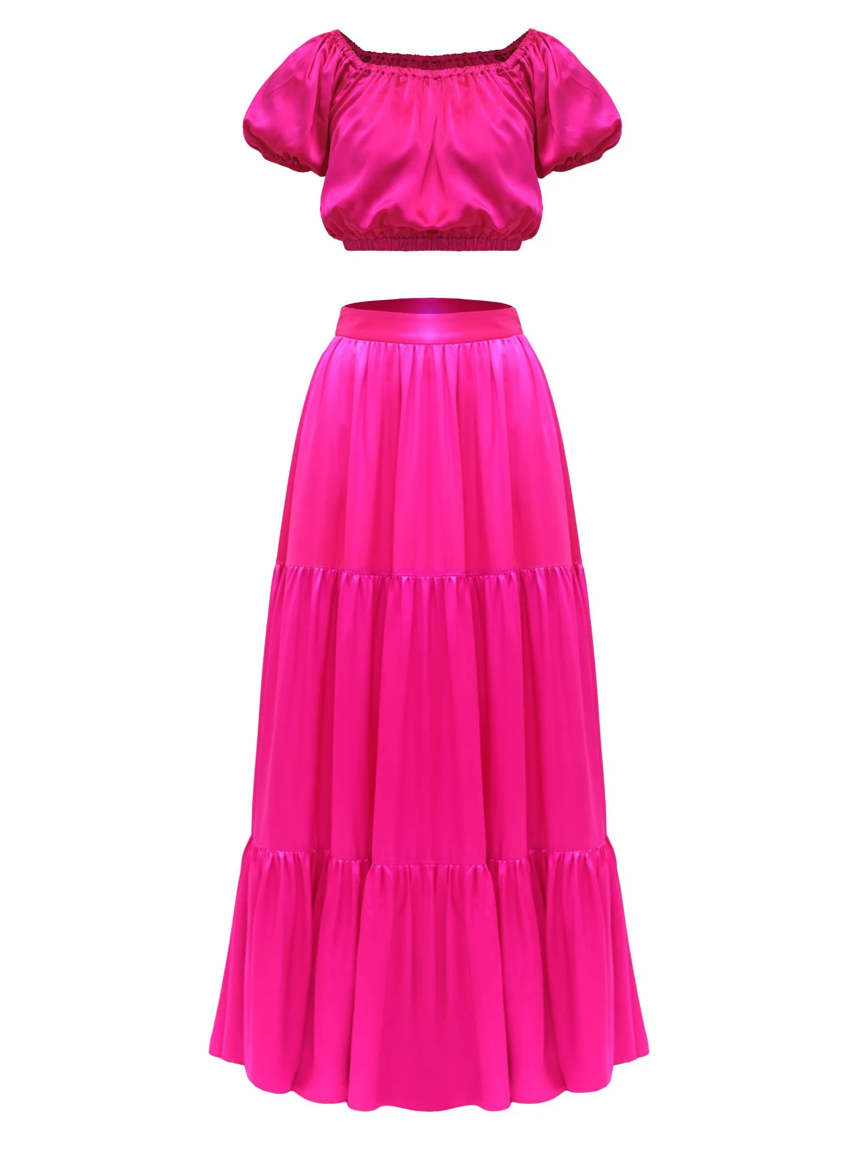 Sara Maxi Skirt Hot Pink