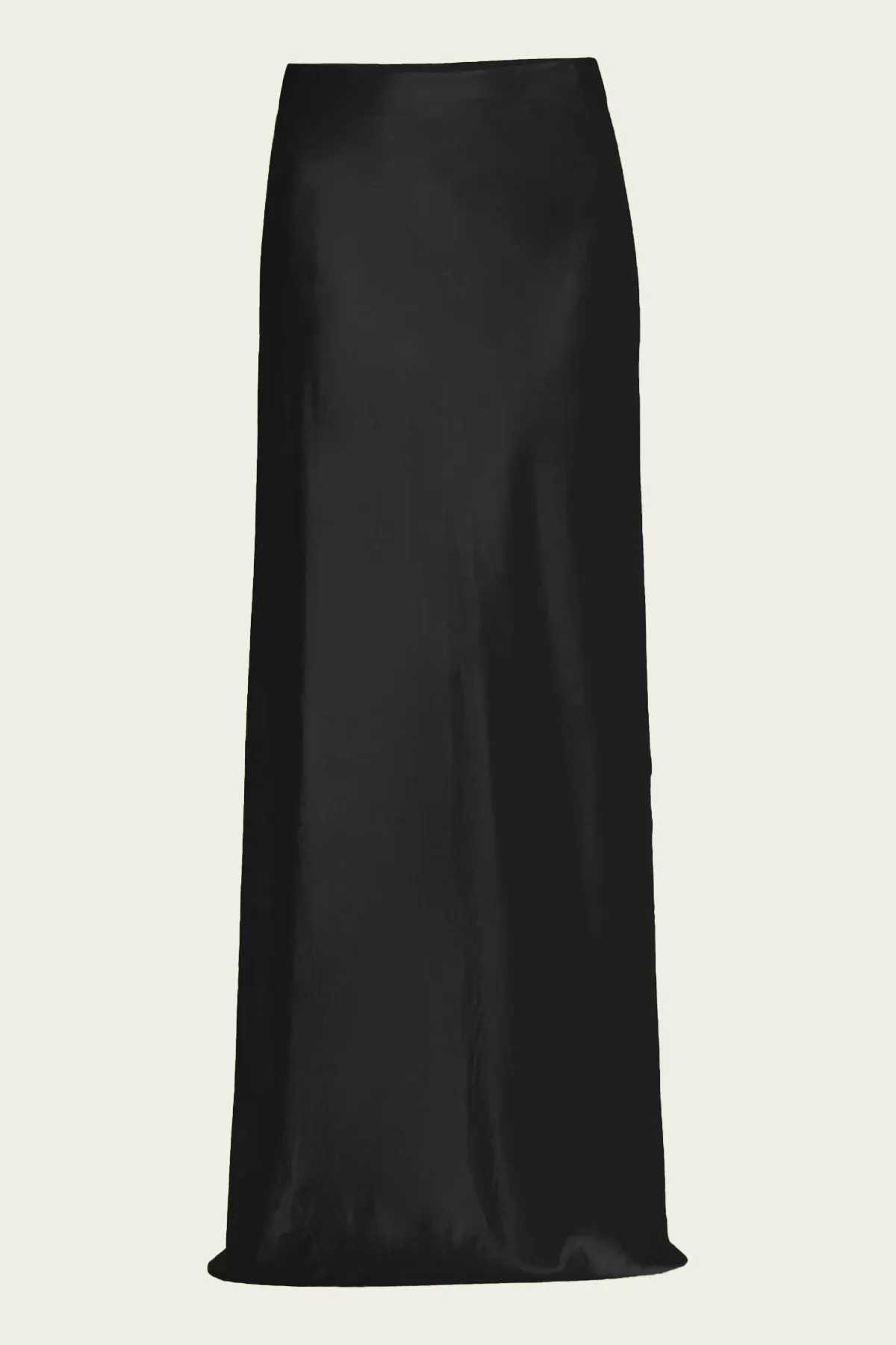 Satin Maxi Skirt in Black