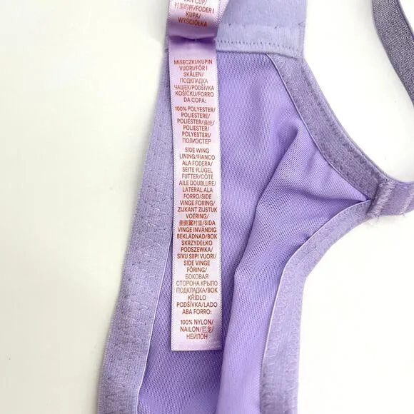 SAVAGE X FENTY Shining Star Embroidered Half Cup Plunge Bra 40DD Purple Orange