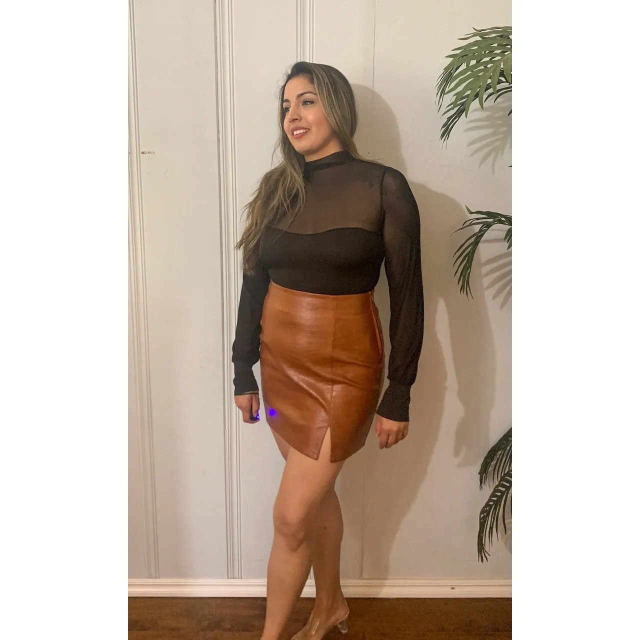 Seeing It All Sheer Mesh Top - Black