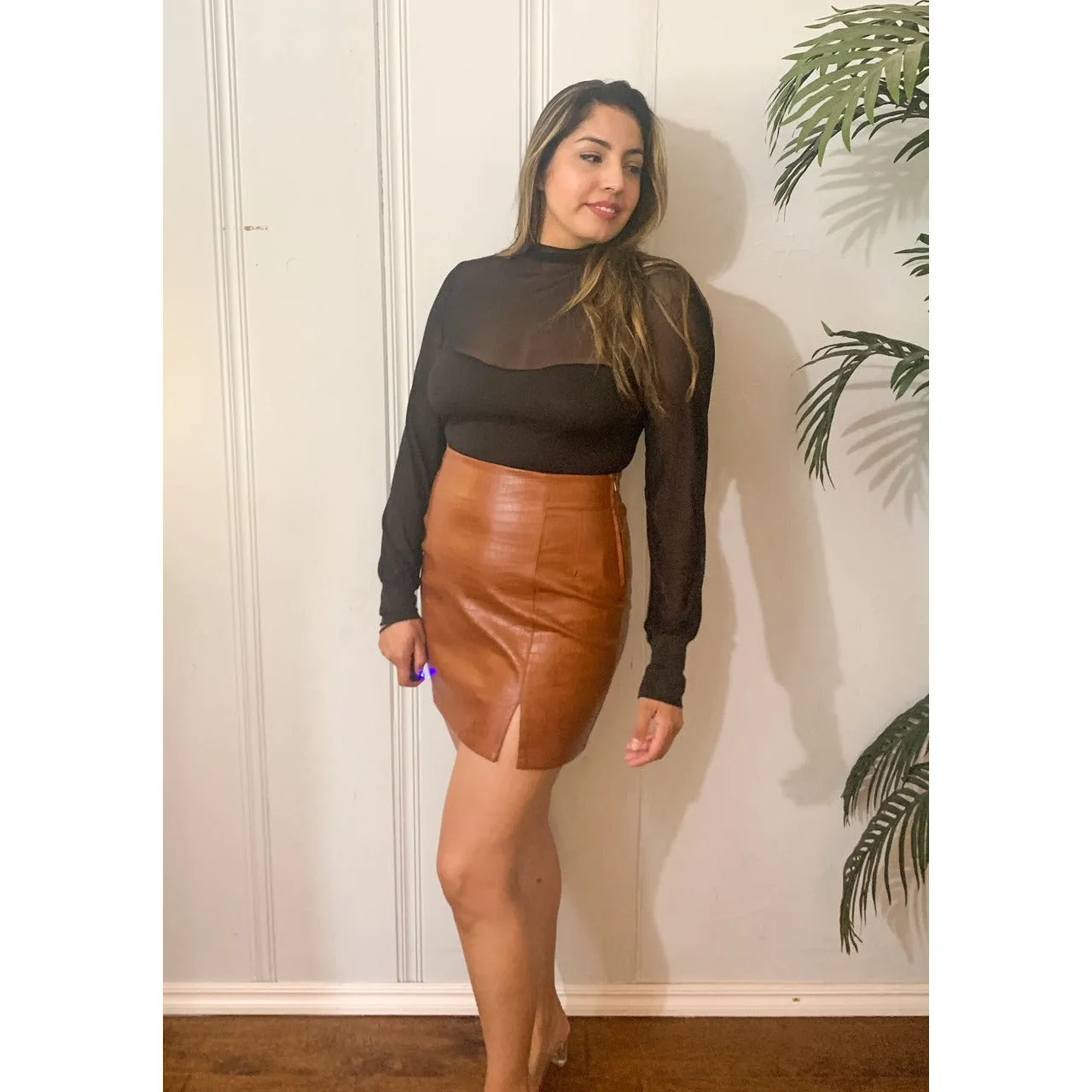 Seeing It All Sheer Mesh Top - Black