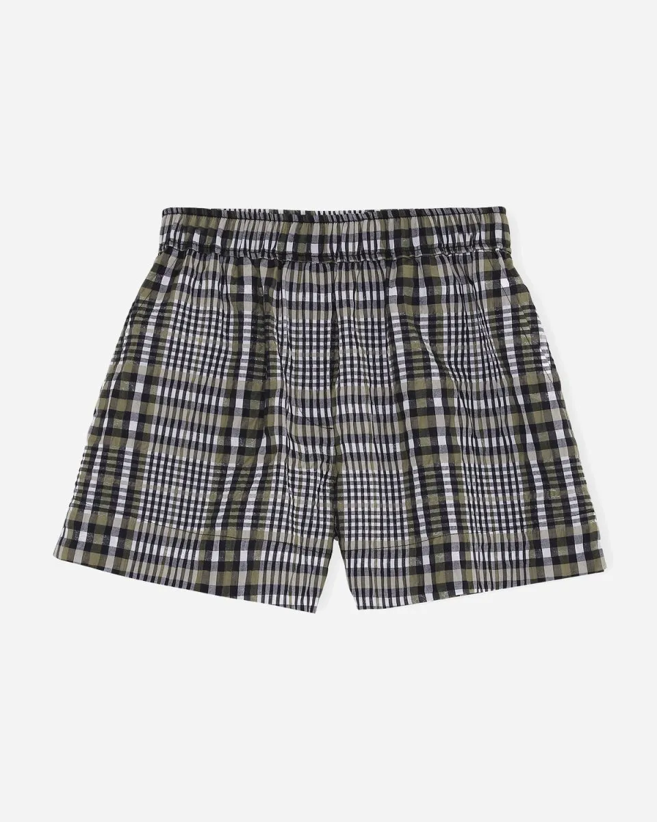 Seersucker Check Shorts - Kalamata