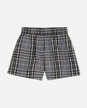 Seersucker Check Shorts - Kalamata