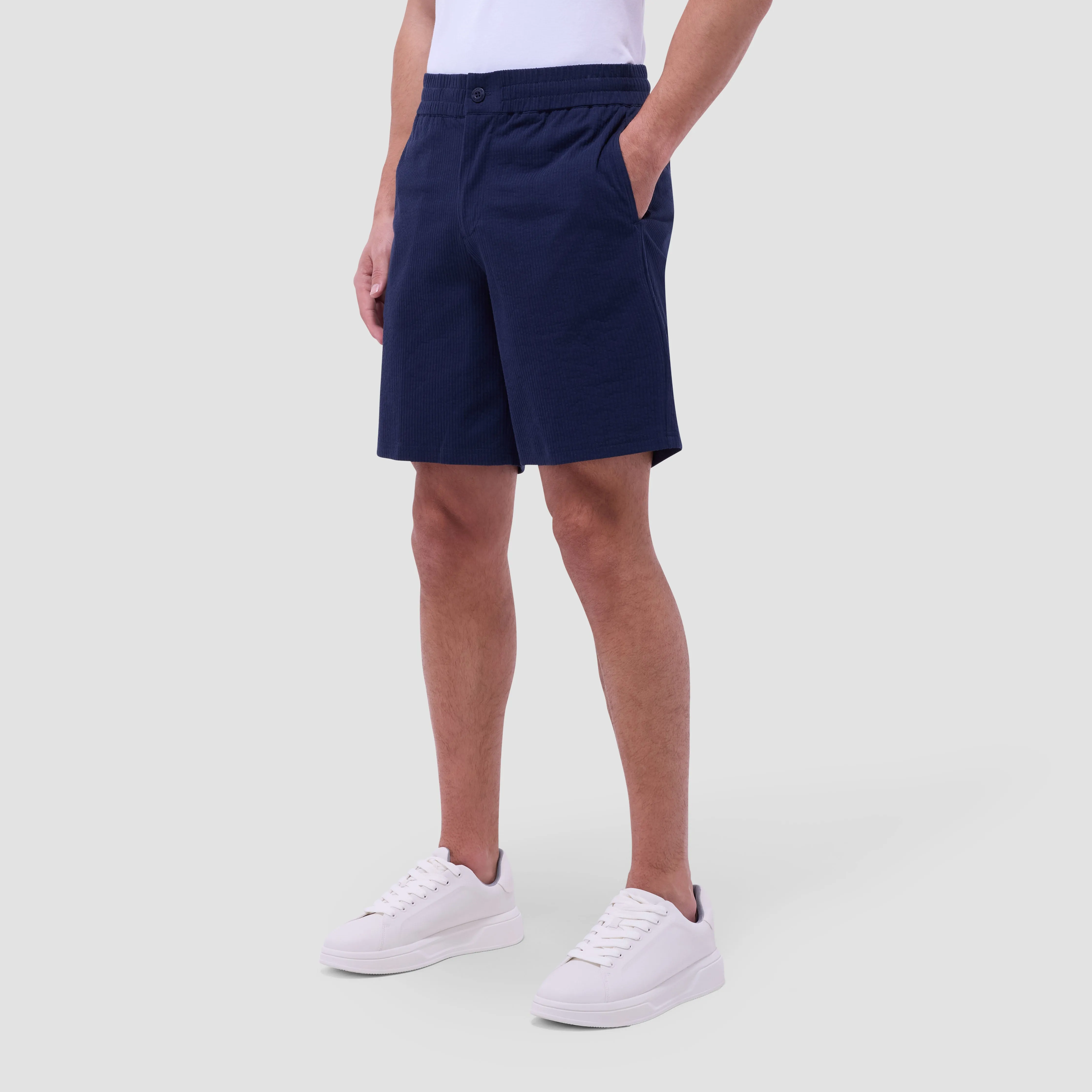 Seersucker Crinkled Shorts
