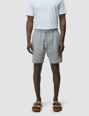 Seersucker Shorts Navy Stripes