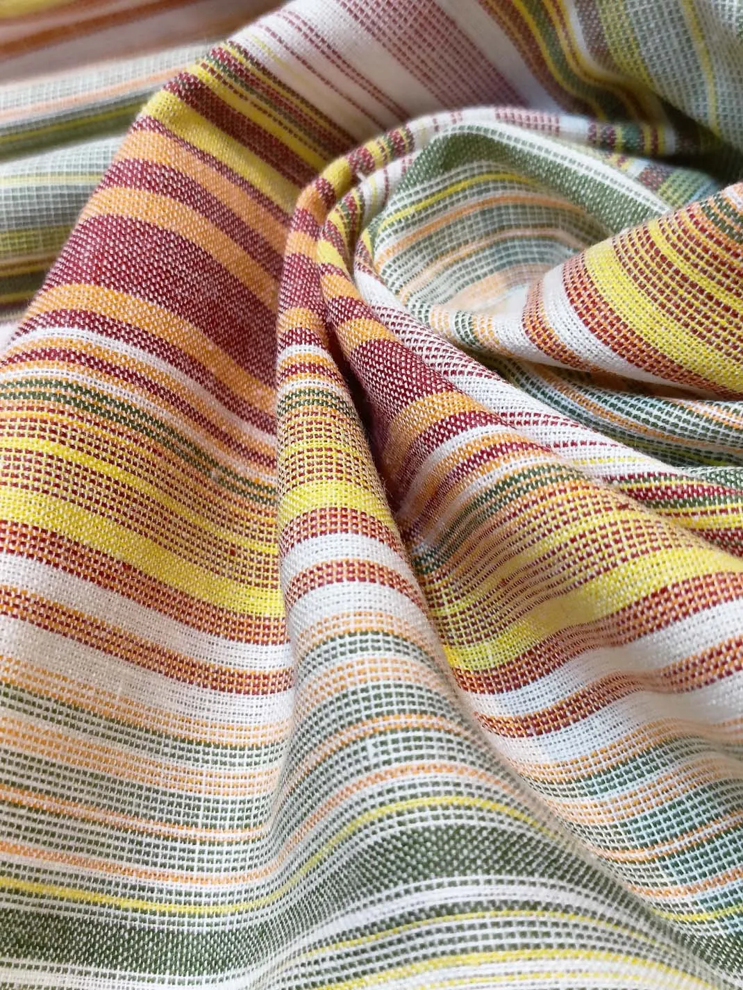 Semi Handloom Pure Cotton Fabric