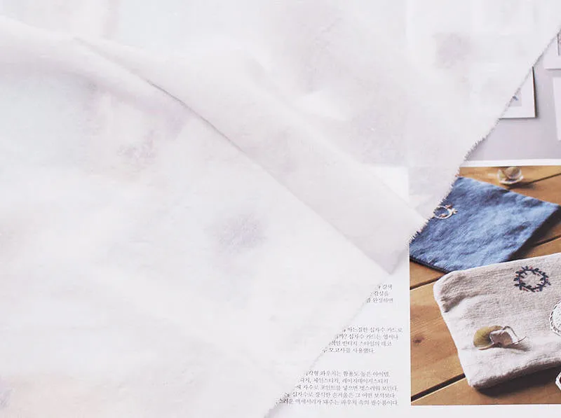 Semi-sheer Cotton Fabric, Off White Cotton, Lightweight and Thin - 53 Inches Wide - By the Yard 87266 83916