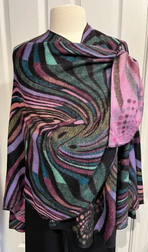 Shades of Purple Reversible Cashmere Shawl