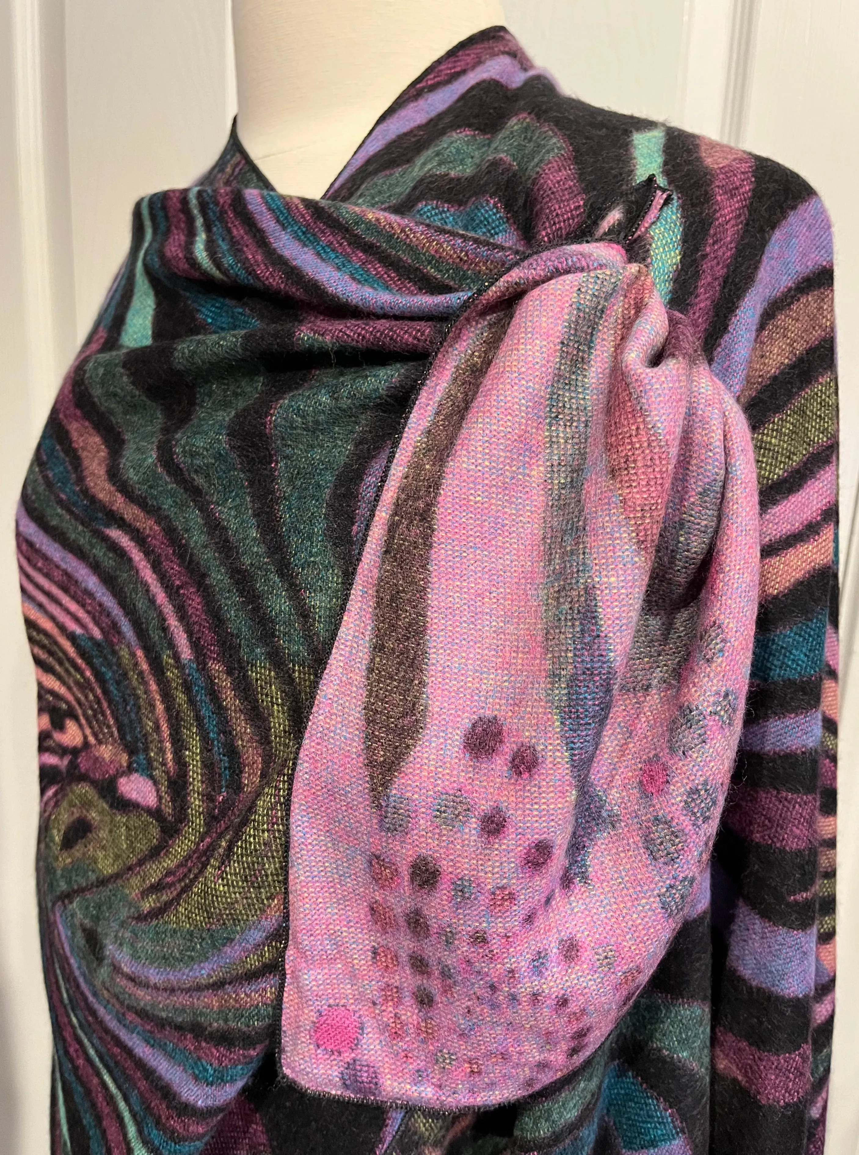 Shades of Purple Reversible Cashmere Shawl